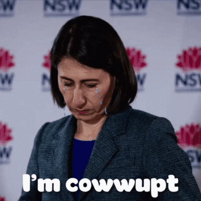 Woman Crying With Words I'm Cowwupt GIF