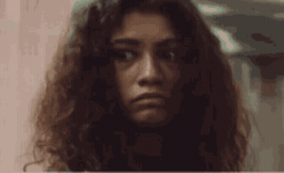 Woman Curly Hair Funny Face GIF