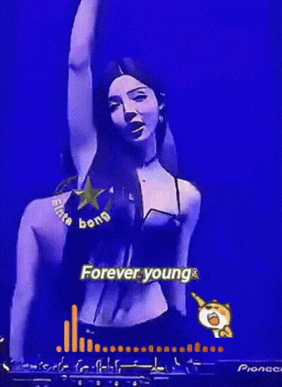 Woman Dancing Forever Young Purple Background GIF