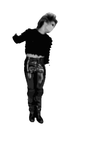 Woman Dancing In Black And White Sticker