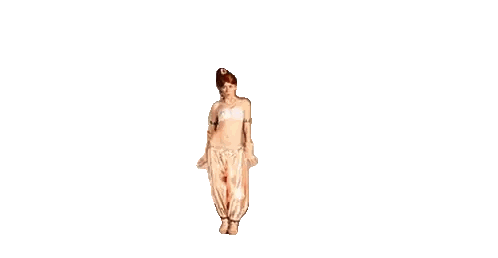 Woman Dancing In Bra And Pants Sticker