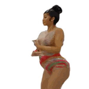 Woman Dancing In Colorful Swimsuit Sticker