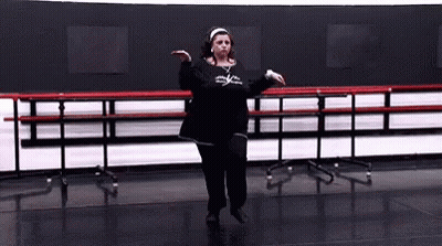 Woman Dancing In Dance Studio GIF