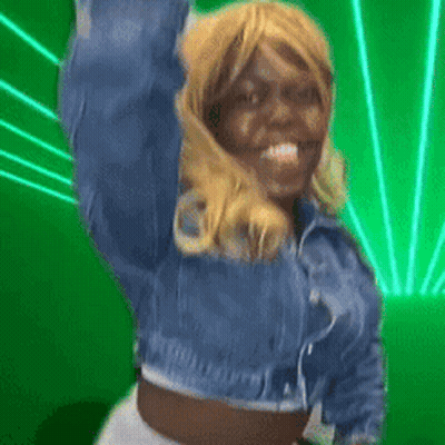 Woman Dancing In Denim Jacket GIF