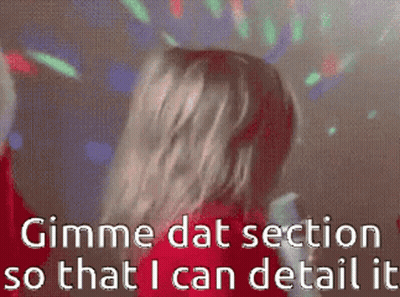 Woman Dancing In Disco Light Saying Gimme Dat Section GIF