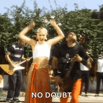 Woman Dancing In Front Of Band No Doubt GIF