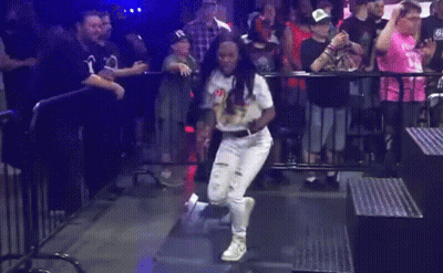 Woman Dancing In Front Of Crowd GIF