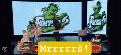 Woman Dancing In Front Of Farm 6 Screen GIF