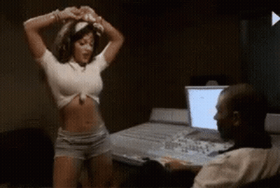 Woman Dancing In Front Of Man GIF