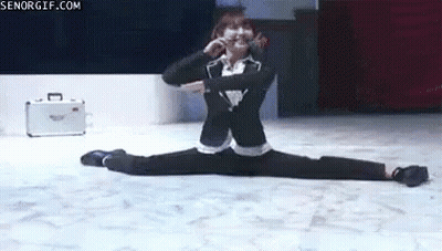 Woman Dancing In Front Of Millennium Dance Academy Sign GIF