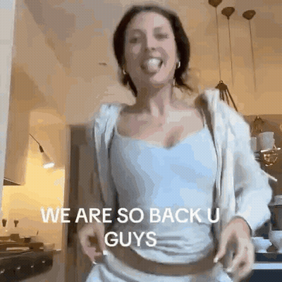 Woman Dancing In Kitchen We Are So Back U Guys GIF