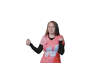 Woman Dancing In Pink Shirt Sticker