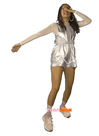 Woman Dancing In Silver Jumpsuit Sticker