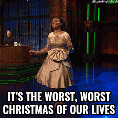 Woman Dancing On Stage It's The Worst Worst Christmas Of Our Lives GIF