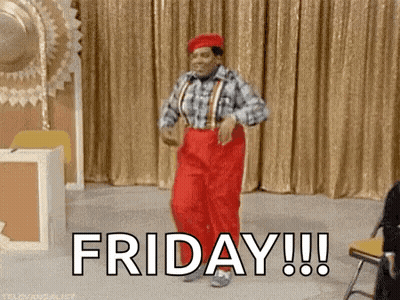 Woman Dancing On Stage Saying Friday GIF