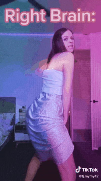 Woman Dancing Right Brain GIF