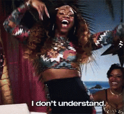 Woman Dancing Saying I Don't Understand GIF