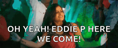 Woman Dancing Saying Oh Yeah Eddie P Here We Come GIF