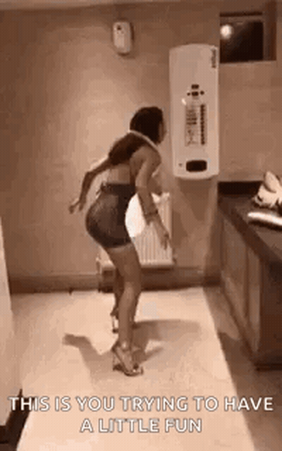 Woman Dancing This Is You Trying To Have A Little Fun GIF