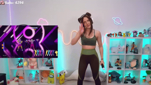 Woman Dancing To Just Dance With Headphones GIF