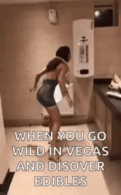 Woman Dancing When You Go Wild In Vegas And Discover Edibles GIF