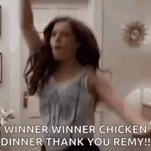 Woman Dancing Winner Winner Chicken Dinner GIF