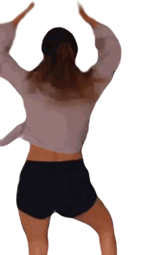 Woman Dancing With Hands On Head Sticker