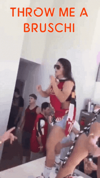 Woman Dancing With Throw Me A Bruschi GIF