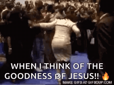 Woman Dancing With When I Think Of The Goodness Of Jesus GIF
