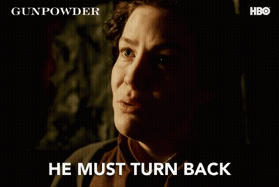 Woman Dark Room Saying He Must Turn Back GIF