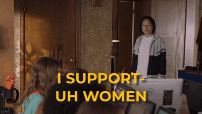Woman Dell Computer Says I Support Uh Women GIF