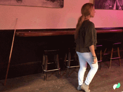 Woman Doing A Solid Moonwalk GIF