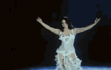 Woman Doing Belly Dance And Spin GIF