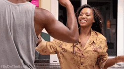 Woman Doing Dap Handshake  GIF