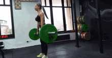 Woman Doing Deadlift Exercise GIF