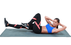 Woman Doing Healthy Exercise With Crunches GIF