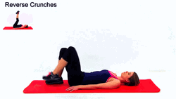 Woman Doing Leg Raise Crunches GIF