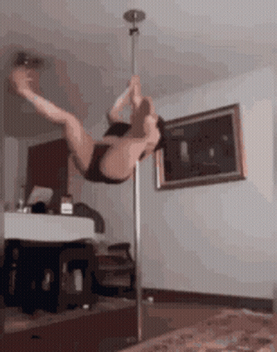 Woman Doing Pole Dance GIF