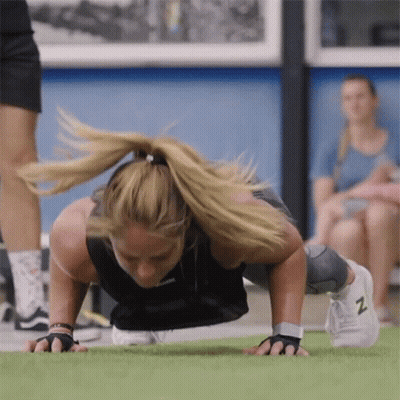 Woman Doing Push Ups GIF