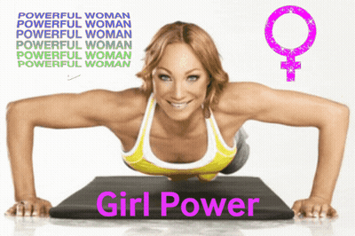 Woman Doing Push Ups Girl Power GIF