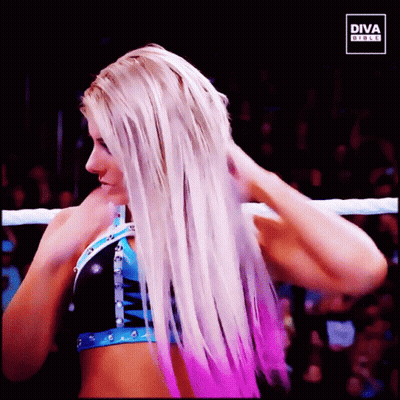 Woman Doing Push Ups In Front Of Backlash Live Sign GIF