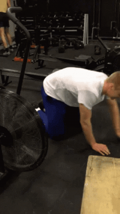 Woman Doing Push Ups With Girl Power GIF