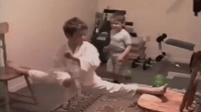 Woman Doing Stretching Exercises GIF