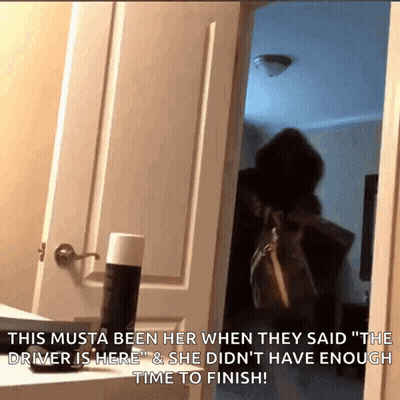 Woman Doorway This Musta Been Her Driver Here GIF