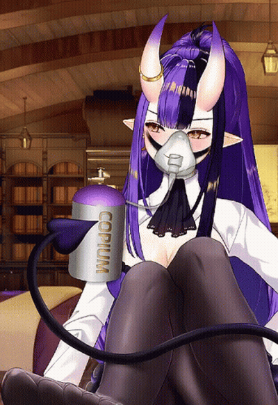 Woman Drinking Can Copium Levels GIF