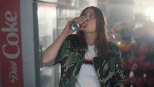 Woman Drinking Diet Coke GIF