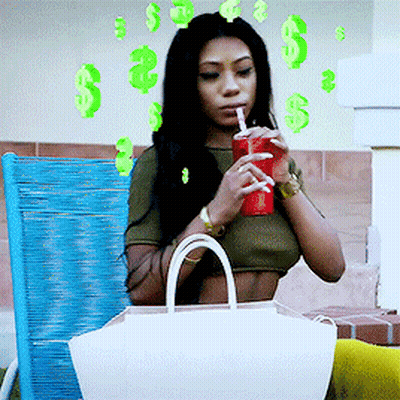 Woman Drinking From Red Cup With Straw GIF