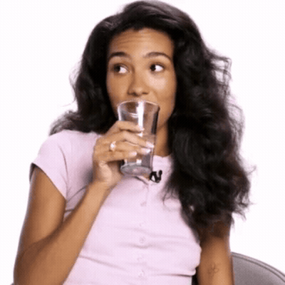 Woman Drinking Glass Of Water GIF