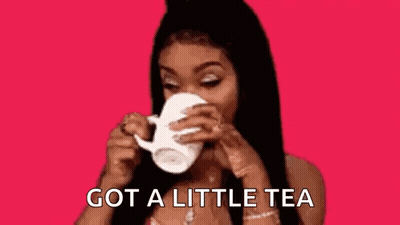 Woman Drinking Tea GIF