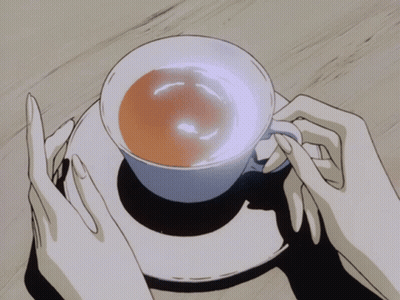 Woman Drinking Tea With Tea Bag GIF